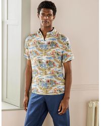 Boden Linen Cotton Interest Shirt - Multicolor