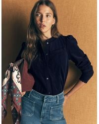 Boden - Carmen Lace Trim Cord Top - Lyst