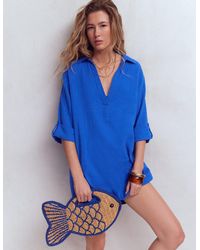 Boden - Longline Double Cloth Shirt - Lyst