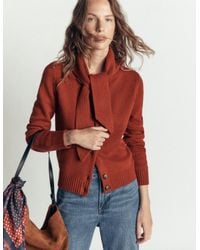 Boden - Lydia Tie Neck Knit Cardigan - Lyst