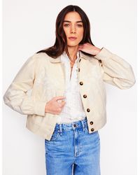 Boden - Bestickte Jacke Mit Kragen-Naturweiß, Stickerei - Lyst