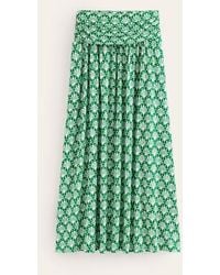 Boden - Rosaline Jersey Skirt Green Tambourine, Shells - Lyst