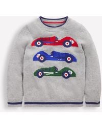 Boden - Pull À Logo Fantaisie-Voitures Gris Chiné - Lyst