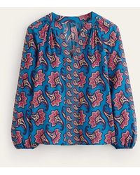 Boden - Border Print Raglan Top Blue, Paisley Amaryllis - Lyst