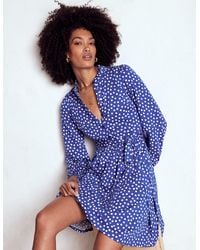 Boden - Willow Frill Short Shirt Dress-French, Abstract Dot - Lyst