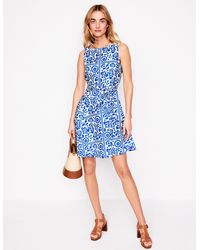 Boden - Robe En Lin Anya Sans Manches-Bleu Galerie, Motif Walled Garden - Lyst