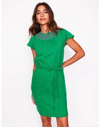 Boden - Nina Gesmoktes T-Shirt-Kleid - Lyst