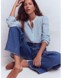 Boden - Rhea Trim Doublecloth Top - Lyst