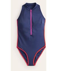 Boden - Piped Sporty Swimsuit - Lyst