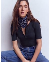 Boden - Short Sleeve Rib Henley Top - Lyst