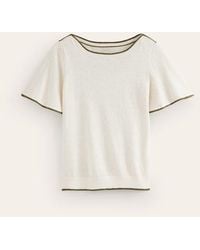 Boden - Maggie Boat Neck Linen T-Shirt - Lyst