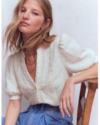 Boden - Trim Insert Double Cloth Top - Lyst