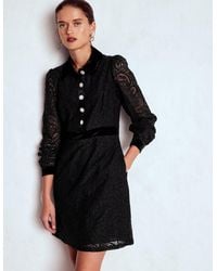 Boden - Collar Button Lace Dress - Lyst