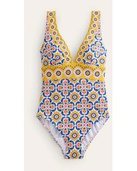 Boden - Porto V-neck Swimsuit Artisan Gold, Mosaic Tile - Lyst