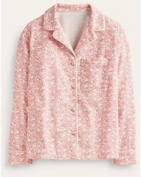 Boden - Brushed Cotton Pyjama Shirt Rosette Blush, Forest Meadow - Lyst