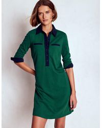 Boden - Robe Georgina En Point De Rome-Vert Et Bleu Marine - Lyst