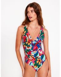Boden - Mykonos Deep V Swimsuit - Lyst