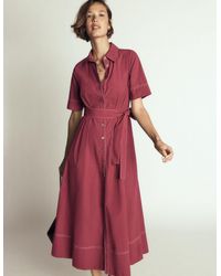 Boden - Sarah Cotton Midi Shirt Dress - Lyst