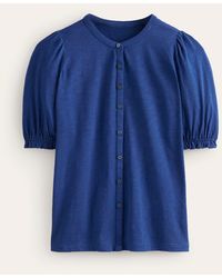 Boden - Dolly Puff Sleeve Jersey Shirt - Lyst