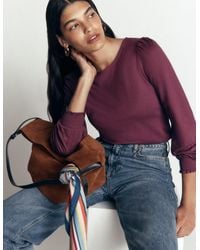 Boden - Smocked Cuff Supersoft Top - Lyst