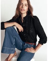 Boden - Cotton Broderie Top - Lyst
