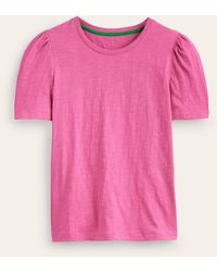 Boden - T-shirt en coton à manches bouffantes - Lyst
