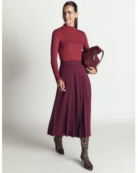 Boden - Pleat Side Split Midi Skirt - Lyst