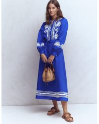 Boden - Ava Linen Blend Midi Dress - Lyst