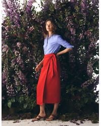 Boden - Dimitra Linen Column Skirt - Lyst