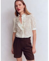 Boden - Sasha Short Sleeve Lace Top - Lyst