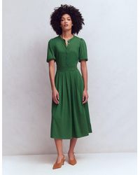 Boden - Amber Pleat Jersey Midi Dress - Lyst