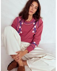 Boden - Hannah Embroidered Sweatshirt - Lyst
