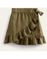 Boden - Linen Flippy Wrap Skirt - Lyst