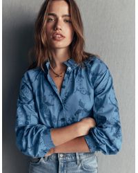 Boden - Erica Cotton Frill Top - Lyst