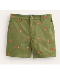 Boden - Barnsbury Chino Shorts Mayfly, Strawberry Embroidered - Lyst