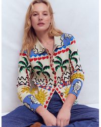 Boden - Jacquard Knitted Shacket Warm Ivory, Novelty - Lyst
