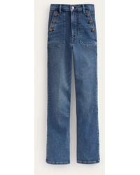 Boden - Button Detail Straight Jeans - Lyst
