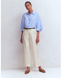 Boden - Chiswick Crop Linen Trousers - Lyst