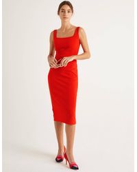 Boden Robe Dorothea en ottoman à ceinture - Orange