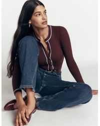 Boden - Paula Ribbed Crew Cardigan - Lyst