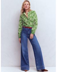 Boden - Rhea Trim Detail Cotton Top - Lyst
