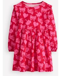 Boden - Robe Posie À Manches Longues En Jersey-Fun Festif Rouge Rockabilly - Lyst