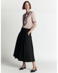 Boden - Aya Cotton Sateen Midi Skirt - Lyst