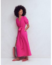 Boden - Double Cloth Puff Sleeve Dress - Lyst