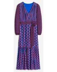 Boden - Ophelia Wrap Midi Jersey Dress Multi - Lyst