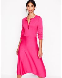 Boden - Scallop Henley Knitted Dress - Lyst