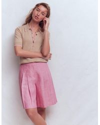 Boden - Highbury Pleated Linen Shorts - Lyst