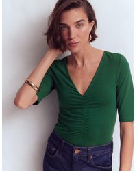 Boden - Tia Ruched V-Neck Top - Lyst