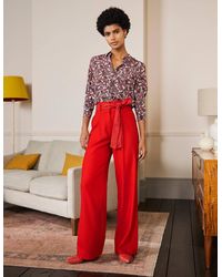Damen Bekleidung Hosen und Chinos Ausgestellte und Palazzo Hosen H&M Ausgestellte Hose in Rot 