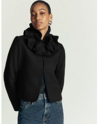 Boden - Ruffle Neck Wool Jacket - Lyst